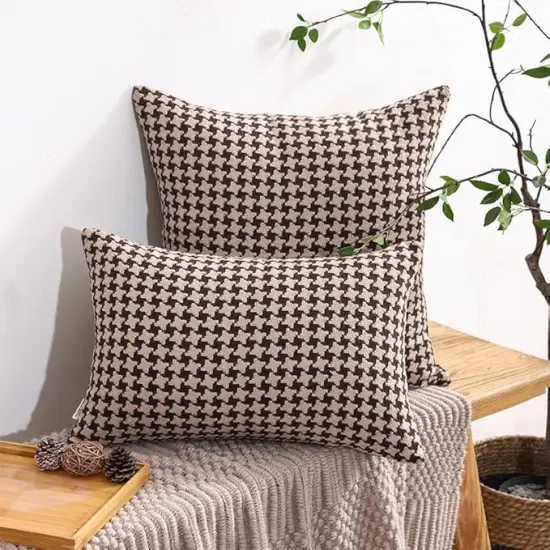 Jacquard Textured Windmill Decorative Throw Pillow Covers for Couch/Sofa/Bedroom, 2 Pack, 18x18 inch {3}