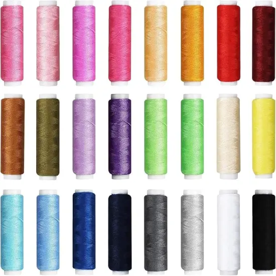 Sewing Kit with Case, 130 pcs Sewing Supplies for Home Travel and Emergency, Kids Machine, Contains 24 Spools of Thread, Mending and Sewing Needles, Scissors, Thimble,Measuring Tape {3}