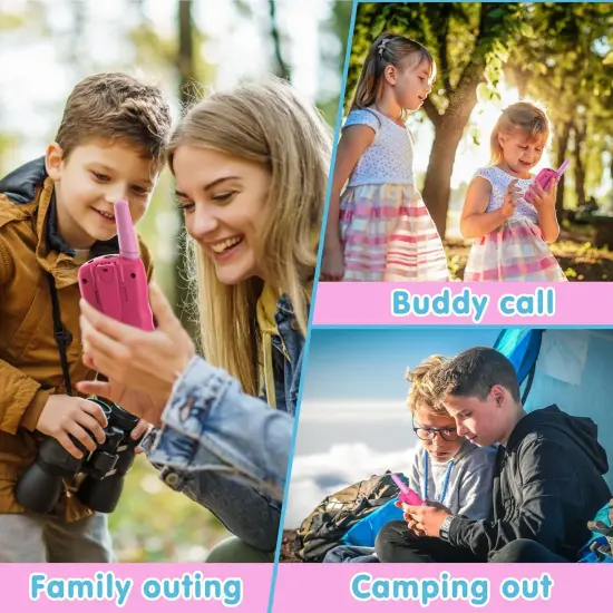 Toys for 3-12 Year Old Girls Boys, Walkie Talkies for Kids 22 Channels 2 Way Radio Toy with Backlit LCD Flashlight, 3 Miles Range for Outside, Camping, Hiking {4}