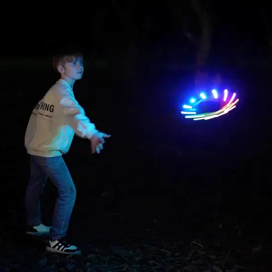 16 Million Color RGB or 12 LEDs, Super Bright, Lost Mode, Auto Light Up, Safe & Soft, Waterproof, Lightweight frisbee, Birthday, Camping Toy, Easter, Valentine Gift for Kid/Boy/Girl {2}
