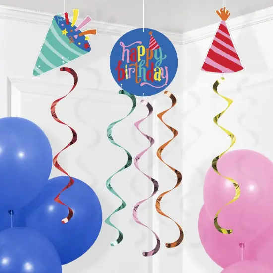 Hats Off Birthday Hanging Décor (3/Pkg) {3}