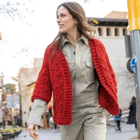 Katia Love Wool Premium Wool Alpaca Yarn Red {2}