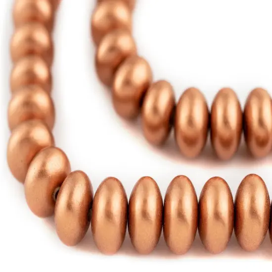 The Bead Chest Copper Abacus Natural Wood Beads (10x15mm): Organic Eco-Friendly Wooden Bead Strand for DIY Jewelry, Crafts, Necklace and Bracelet Making {1}