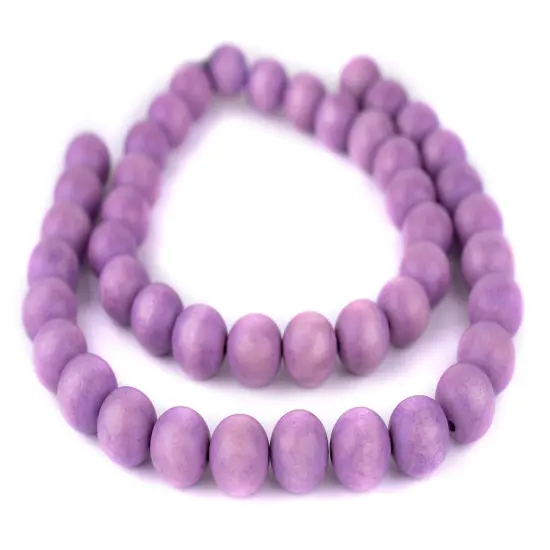 The Bead Chest Natural 18mm Wooden Beads in Purple for Jewelry Making &ndash; Round Loose Wood Spacer Beads I Approximately 24 Beads {3}