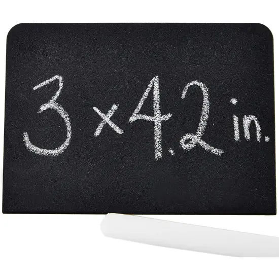 Juvale 8-Pack Mini Metal Chalkboard Stands - Erasable Signs for Tables, Weddings, and Parties, 3 x 4 Inches Black {4}