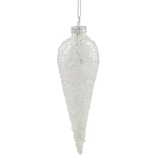 Northlight Winter Icicle Glass Ornament - 6.25" - Clear {4}