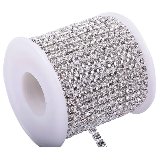 Rhinestone Chains in Silver and Gold 5 Yard Bundle {4}