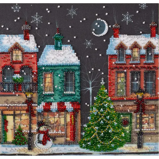 Abris Art Holiday Town Beaded Embroidery Kit Multi {1}