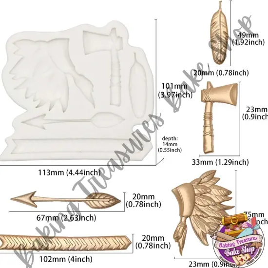 Native American Warrior Silicone Mold {2}