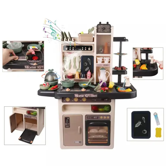 Kitcheniva Kids Kitchen Pretend Play Toy Set Lights Music Sink Open Doors Gift {3}