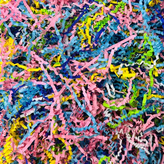 Tree Buddees 1 Pound of Unicorn Themed Crinkle Paper Shred for Easter Grass, Gift Baskets and Packaging {1}