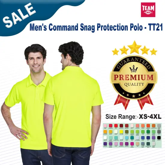 Team 365&reg; Men's Command Snag Protection Polo SPORT SILVER {2}
