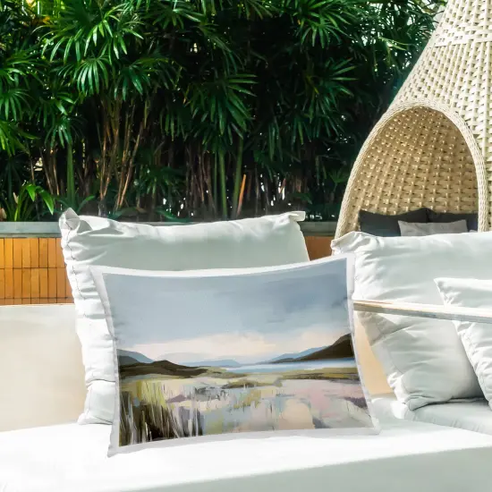 Stupell Industries Verdant Coast Landscape Outdoor Pillow, 14 x 7 x 20 {2}