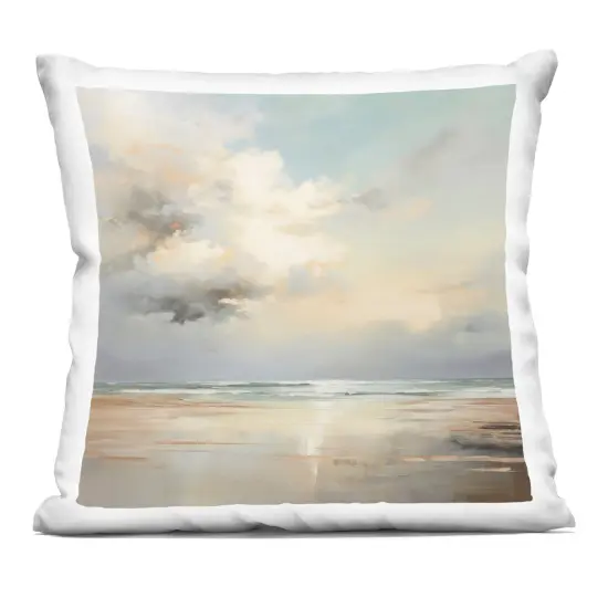 Stupell Industries Tranquil Blue Shores Indoor Pillow, 18 x 7 x 18 {1}