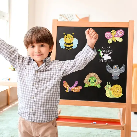 16 Pcs Diamond Painting Magnets Spring Diamond Art Magnet Kits for Adults Animals Rhinestones Refrigerator Stickers for Fridge DIY Crafts Toy Gifts {4}