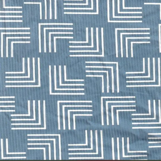 1 Yard Yummy Rib Geo Print Knit Fabric 180 GSM, 58/60&Prime; Wide Polyester Spandex Blend FUSCHIA/IVORY {2}