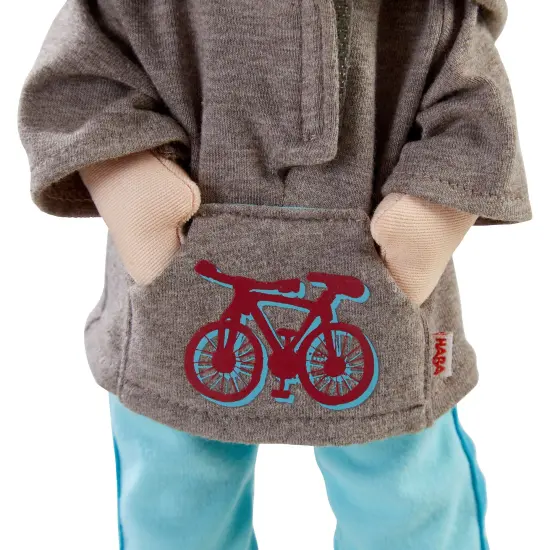 HABA Lian 12" Soft Doll - Baby Boy Doll with Brown Hair and Blue Eyes, Perfect Plush Toy for 18 Months & Up with Embroidered Face (Machine Washable) Multicolor {4}