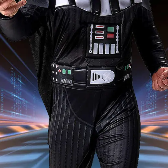 Darth Vader Adults Qualux Costume Star Wars One Size Villain Outfit {3}