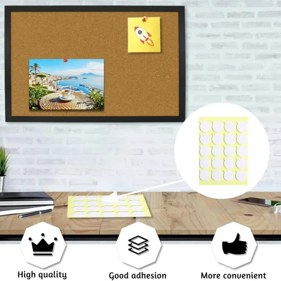 Cork Bulletin Board 17.7"X 13.3", Notice Pin, Ideal for Office(Black Frame) {4}