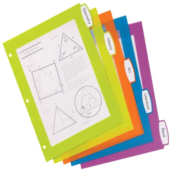 Avery Ultralast Big Tab Plastic Dividers for 3 Ring Binders, 5 Tab Set, Multicolor, 2 Sets (24900) {4}