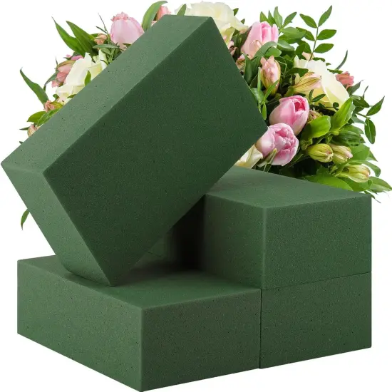 4 Packs Floral Foam Blocks Wet & Dry Floral Foam Bricks 5.5x3.1x1.8 Inch Flower Arranging Kit for Fresh and Artificial Flowers Florist Foam Blocks for Wedding Home Decor {1}