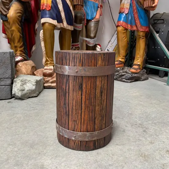 Small Pirate Stool Barrel Life Size Statue {3}