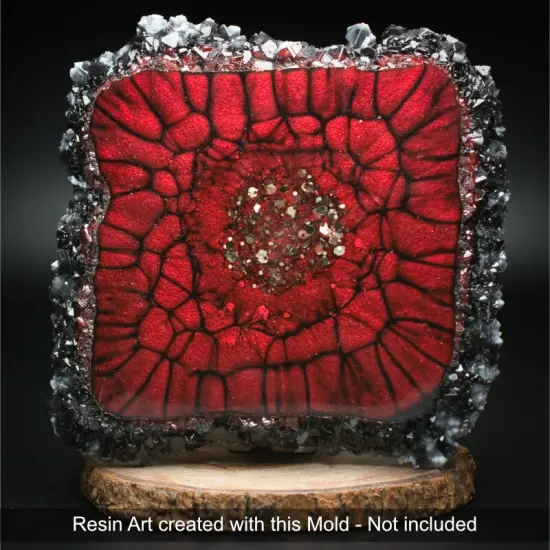 Handmade Crystal Edge Square Silicone Mold {4}