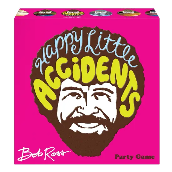 Big G Creative: Bob Ross Happy Little Accidents Game, Social Party Game for Friends and Family, 15 Minute Play Time, For 3 to 6 Players, Ages 10 and up {1}