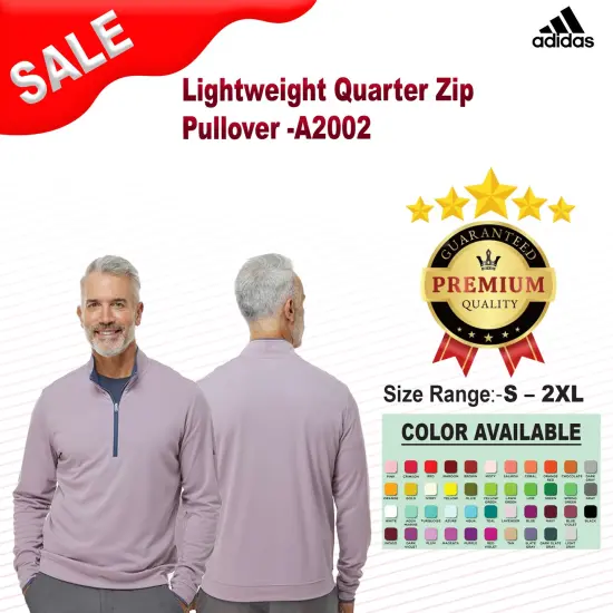 Adidas&reg; Lightweight Quarter Zip Pullover Collegiate Navy/ W {2}