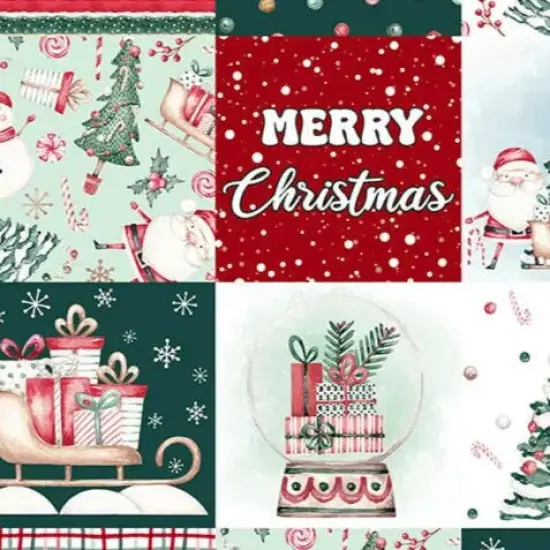 Jolly Stitches Digital Cuddle Multi Fabric per yard {1}