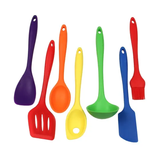 Chef Craft 7 Piece Premium Silicone Kitchen Tool and Utensil Set Assorted {1}