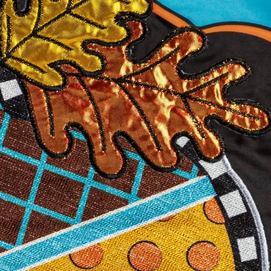 Happy Fall Acorn Garden Flag 2 Sided Applique {4}