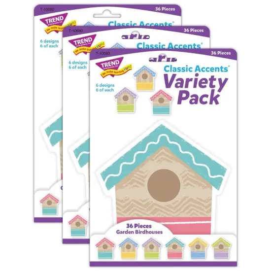 Garden Birdhouses Classic Accents&reg; Variety Pack, 36 Per Pack, 3 Packs {1}