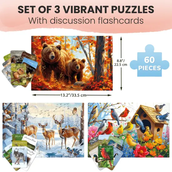 60 Pcs Dementia Puzzles for Elderly | Nature Rhythm {2}