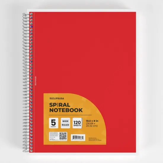 5-Subject Spiral Notebook Wide-Ruled &ndash; 150 Sheets &ndash; 24 Ct {2}