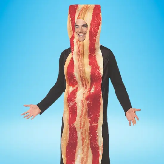 Bacon Strip Costume Funny Food Tunic One Piece Halloween Party Outfit {4}
