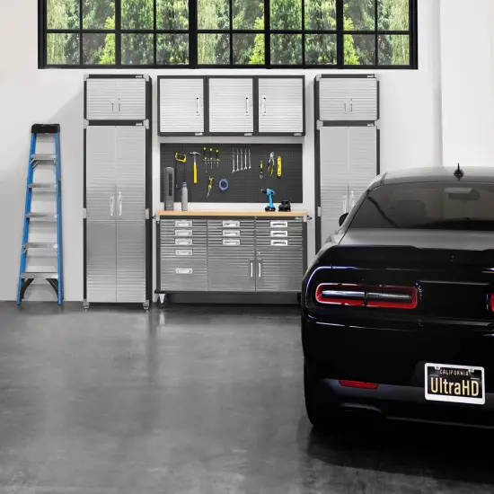 Seville Classics UltraHD Storage Cabinet, 30" W x 18" D x 72" H Graphite {4}