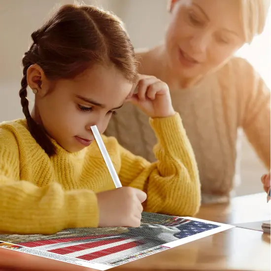 5D DIY Deer American Flag Full Drill Diamond Kits - Deer {5}