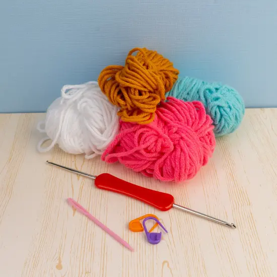 John Bead Floral Crochet DIY Kit for Beginners Flower Coasters {4}