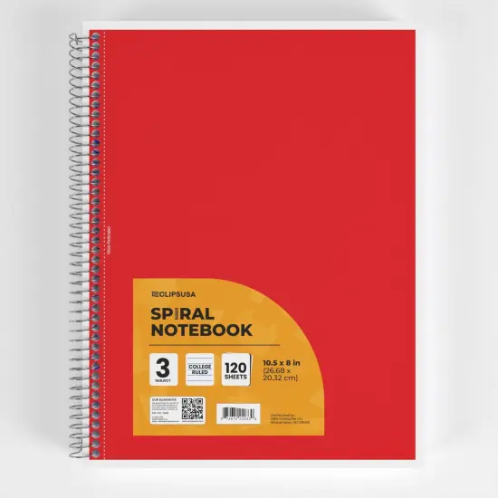 3-Subject College Spiral Notebook &ndash; 120 Sheets &ndash; 36 Ct {2}