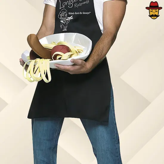 Linguini and Meatballs Apron Adult Costume Funny Pasta Food Outfit Halloween Party Accessory {4}