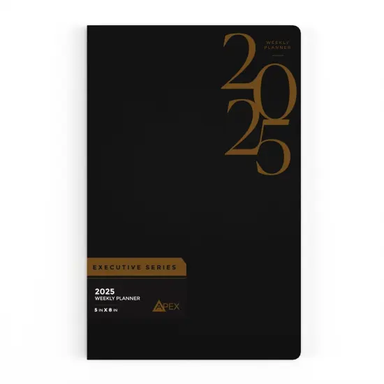 2025 Weekly Planner Leatherette, 5x8 in &ndash; 48 Count {2}
