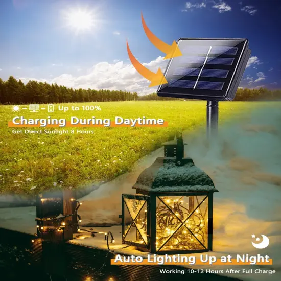 2 Pack 180FT 500LED Solar String Lights - Warm White {3}