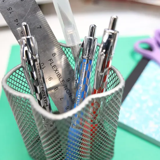 BAZIC Maxxon 1.4 mm Tip Asst. Color FUSE Tech Ink Retractable Pen w/ Cushion Grip (8/Pack) {5}