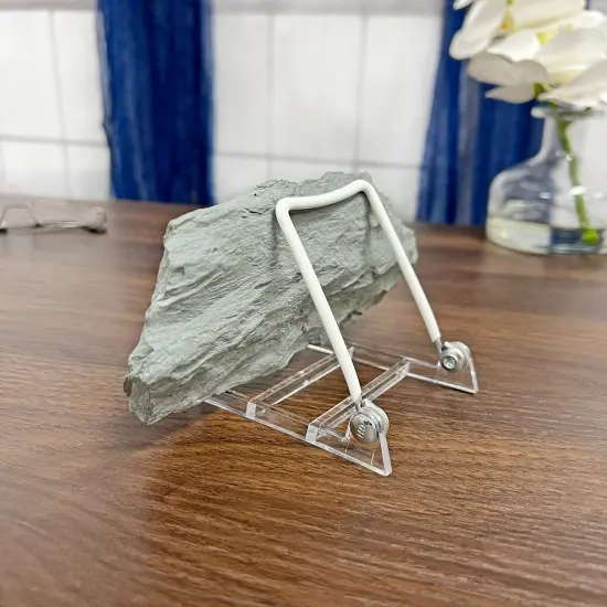 Gibson Holders 1PL Adjustable White Wire and Clear Acrylic Display Easel, 2.75" W x 3.75" D x 3.5" H {6}