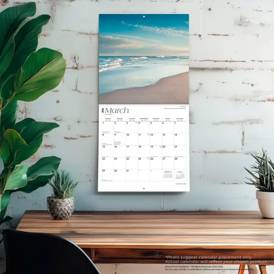 Carolina Coast | 2026 12 x 24 Inch (Hanging) Monthly Square Wall Calendar | Plastic-Free {5}