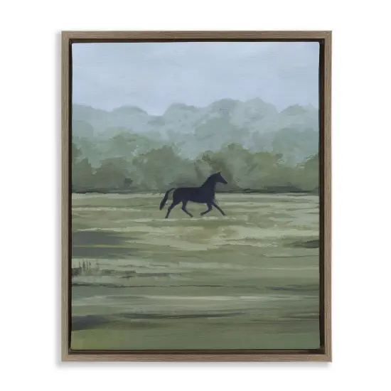 Stupell Industries Rider's Shadow Horse Floating Frame By Grace Popp {1}