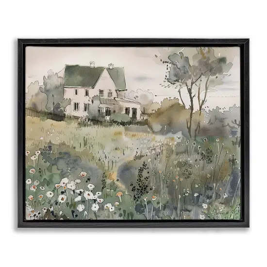 Stupell Industries Abstract English Cottage View Floating Frame By Annabelle Hall {7}