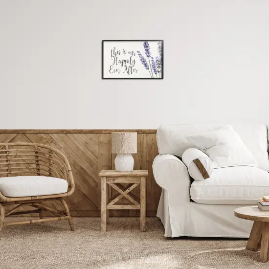 Stupell Industries Happily Ever After Lavender Framed Giclee By Kim Allen {2}