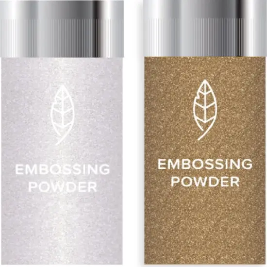 We R Glue Quill Embossing Powder 2/Pkg-Clear & Gold {2}